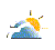 partly cloudy